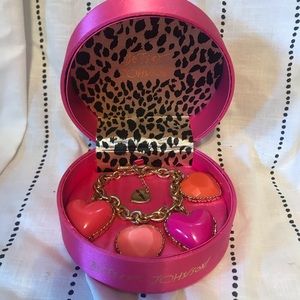 Betsy Johnson Heart Charm Bracelet